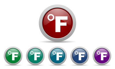 Fototapeta premium thermometer vector web icon set