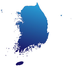 Südkorea in Blau