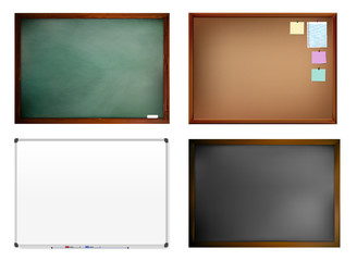Blackboard, office and notice board collection