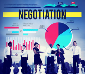 Negotiation Agreement Contract Marketing Business Concept