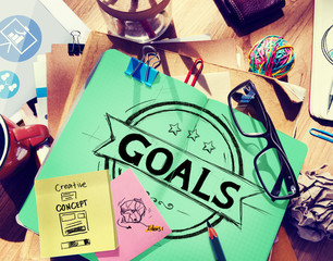 Goal Aspiration Expectation Encourage Dreams Concept