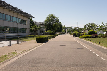 Fototapeta premium Modern office building against a nice blue sky