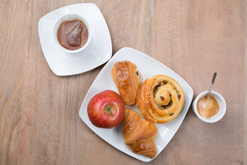 A  Sunny and tasty morning breakfast