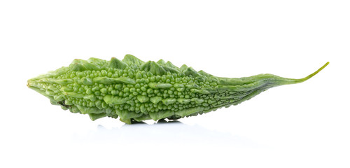 bitter gourd on white background