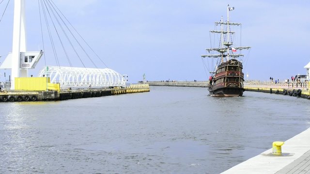Hafen von Ustka, Stolpm&uuml;nde, Polen
