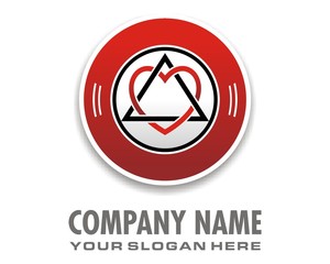 the love triangle emblem image vector