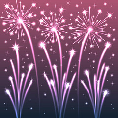 Violet Illuminated Fireworks.