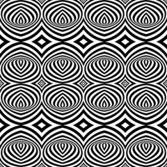 Black and White Opt Art Seamless