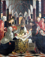 Fototapeta na wymiar Circumcision of Jesus, Parish church in St. Wolfgang in Austria