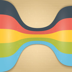 Abstract Vintage Ribbons Background.