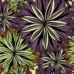 Hand drawing flowers.