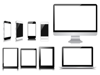 communicator modern device collection set vector  