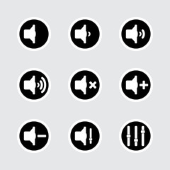 Speaker icons set
