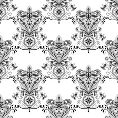 Vector Seamless Paisley Doogle Pattern