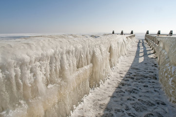 winter landscape with ice, The Netherlands