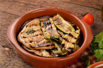 EGGPLANT AND GRILLED ZUCCHINI WITH HERBS