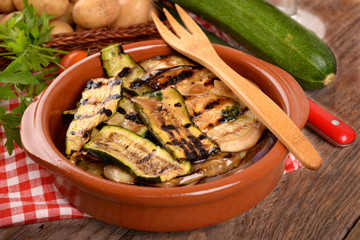 EGGPLANT AND GRILLED ZUCCHINI WITH HERBS