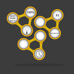 Modern infographics cercles. Vector design
