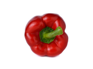 red bell pepper on white background
