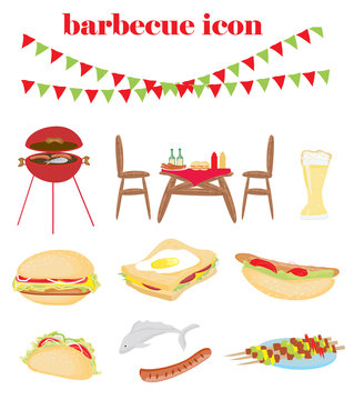 Barbecue Party - set of icons