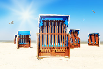 Strandkörbe, Strandurlaub