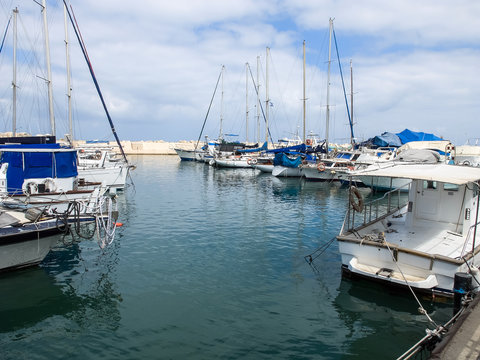 Yachts in Port of Old Jaffo
