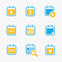 Vector Calendar Icons on white