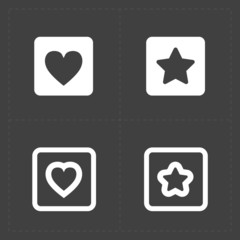 Star and Heart icons