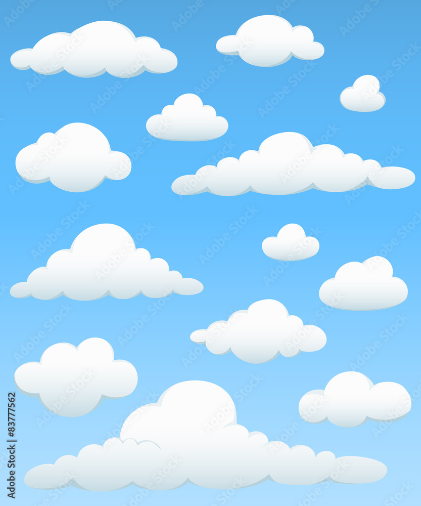 Canvas Prints cloud element set