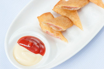 Fried Pork, Ham and Cheese