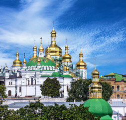 Fototapeta na wymiar Church of famous Kiev Pechersk Lavra Monastery, Ukraine