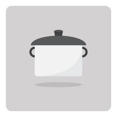 Vector of flat icon, cooking pot on isolated background