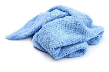 Blue microfiber cloth