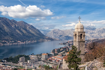 Naklejka na ściany i meble Bay of Kotor, Montenegro. Boka kotorska.