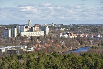 High angle view of Stockholm.