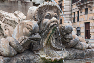 Fototapeta na wymiar fountain del Pantheon 