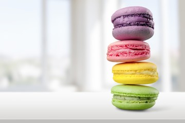 Macaroon, macaron, cake.