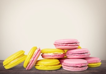 Macaron, isolated, dessert.
