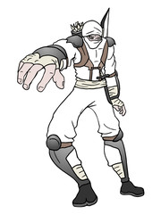 white ninja draw