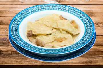 Ravioli, Pasta, Plate.