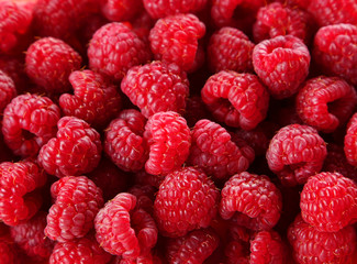 Raspberries background