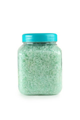 Sea salt on wooden background
