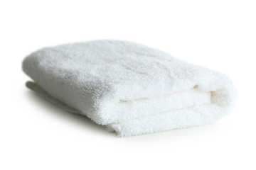 Fototapeta na wymiar White towel isolated on white