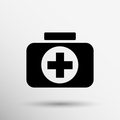 Vector circle icon on gray background. Eps 10