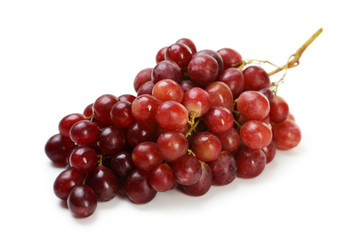 Red grape isolated on white