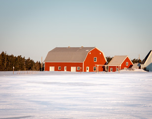 Red Barn Winter