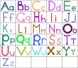 Vector Alphabet Set Image color