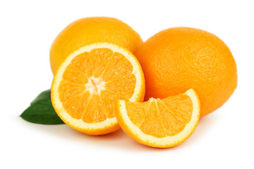 Obraz na płótnie Canvas Fresh orange fruit isolated on white