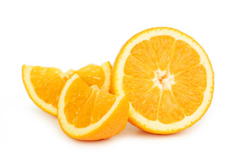 Fototapeta na wymiar Fresh orange fruit isolated on white