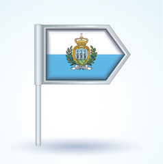  Flag of San Marino, icon vector illustration